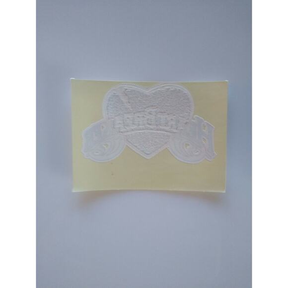 Heartbreaker Heart Screamin Gleamin Glitter Iron-On Transfer Decal Donruss 1970s - Picture 4 of 5